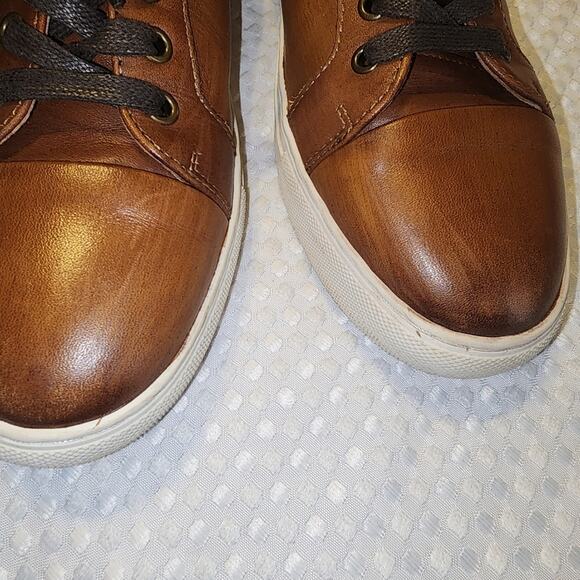 LA MILANO EUC MENS SIZE 8.5 LEATHER SNEAKERS SHOES - Picture 10 of 11